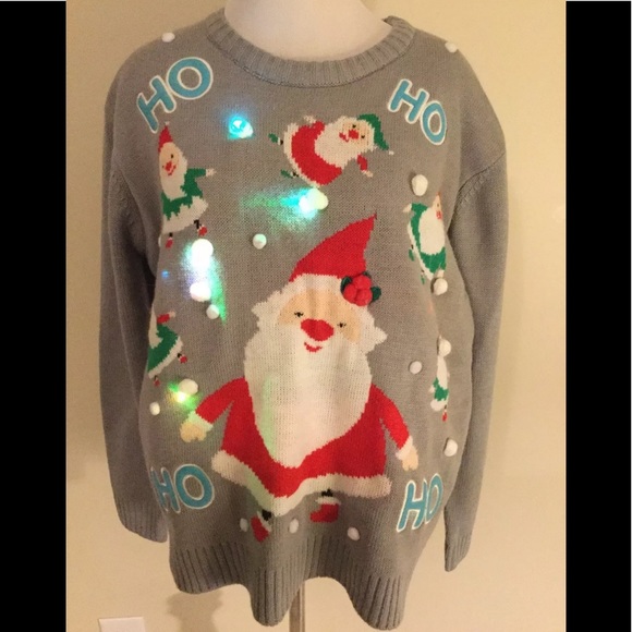 merry christmas Sweaters - Light up Christmas sweater Santa snowball fight